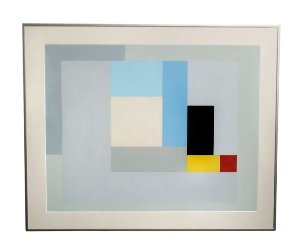 This is a wonderful print published by the Tate Gallery of an abstract painting done by Ben Nicholson in 1937.<br />
*Measurements*<br />
Frame: 29 1/2