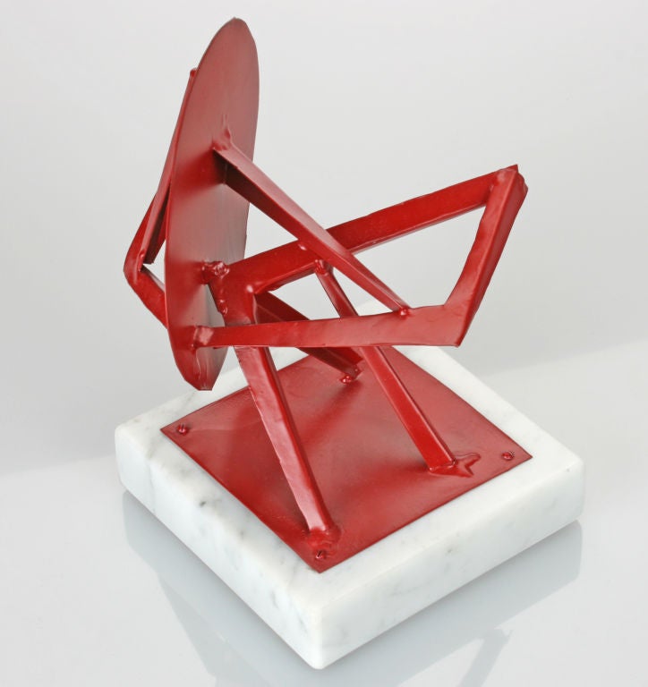 Modernist Welded Steel Sculpture by Abbott Pattison In Excellent Condition For Sale In Chicago, IL