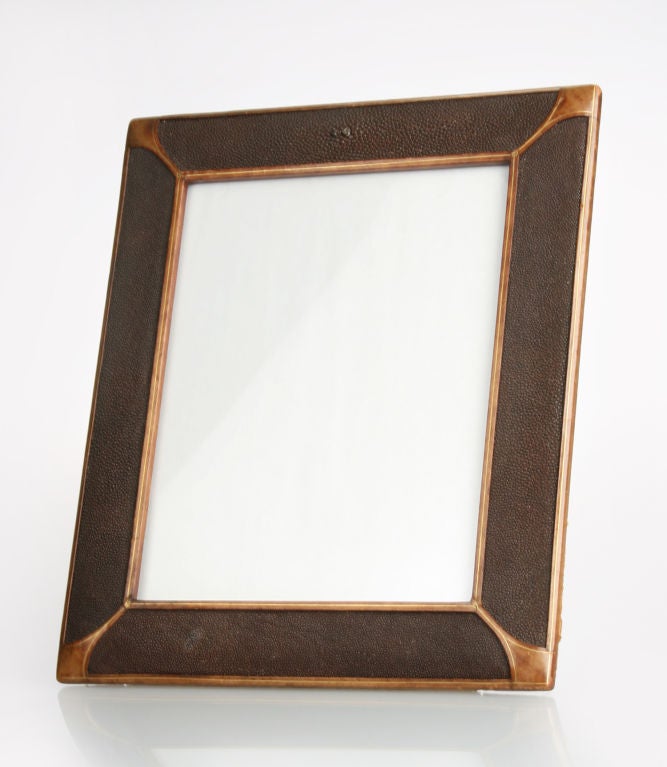 English Art Deco Shagreen Frame