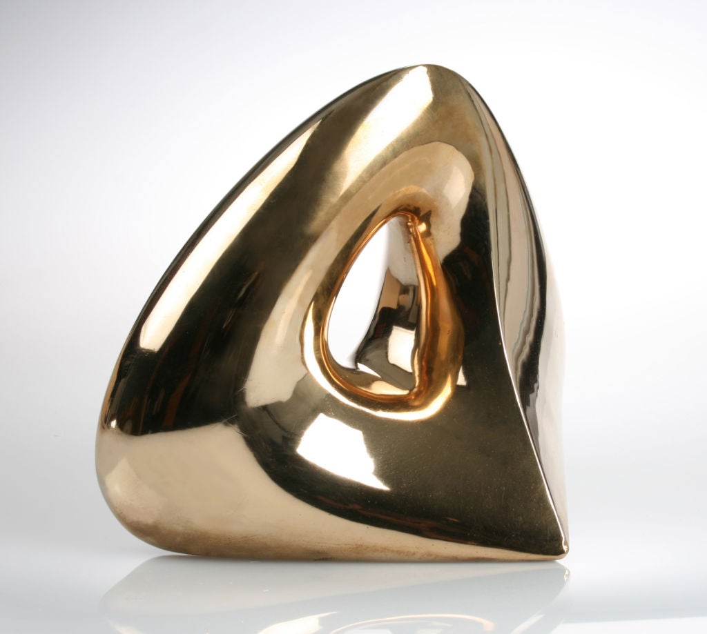 Late 20th Century Polished Bronze Biomorphic Sculpture