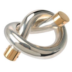 Gucci Gold and Silver Knotted Paperweight