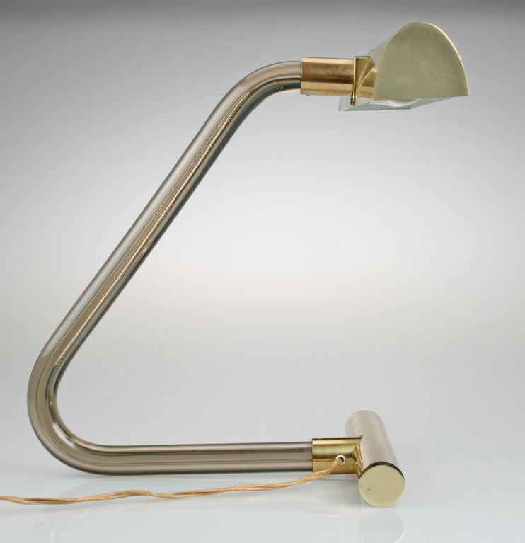 American Frederick Cooper Sculptural Glass Desk Lamp For Sale