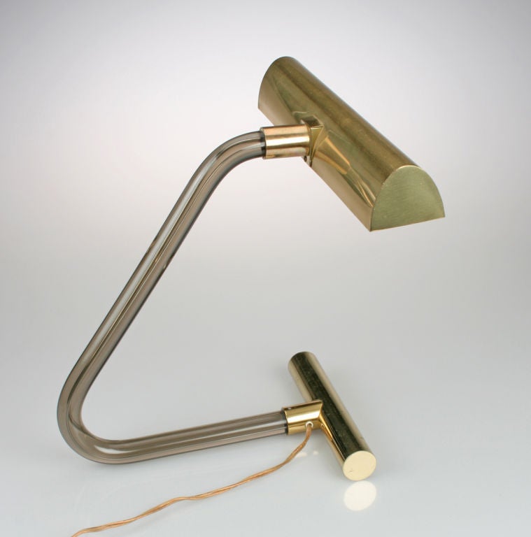 Metal Frederick Cooper Sculptural Glass Desk Lamp For Sale
