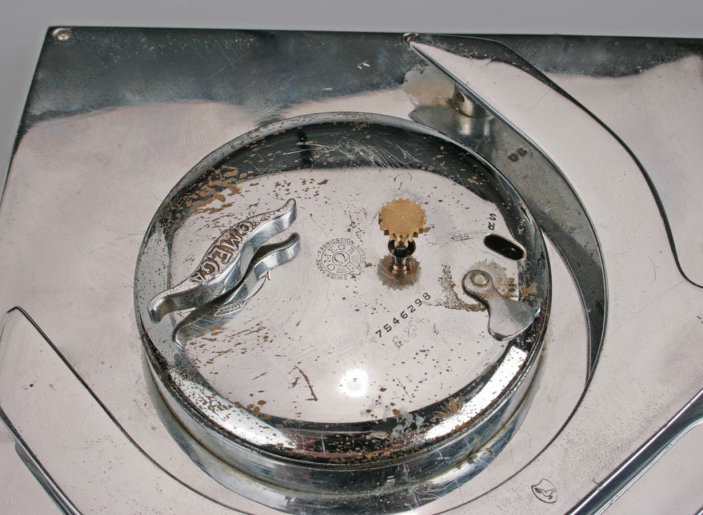 20th Century Omega Swiss Art Deco Desk Clock For Sale