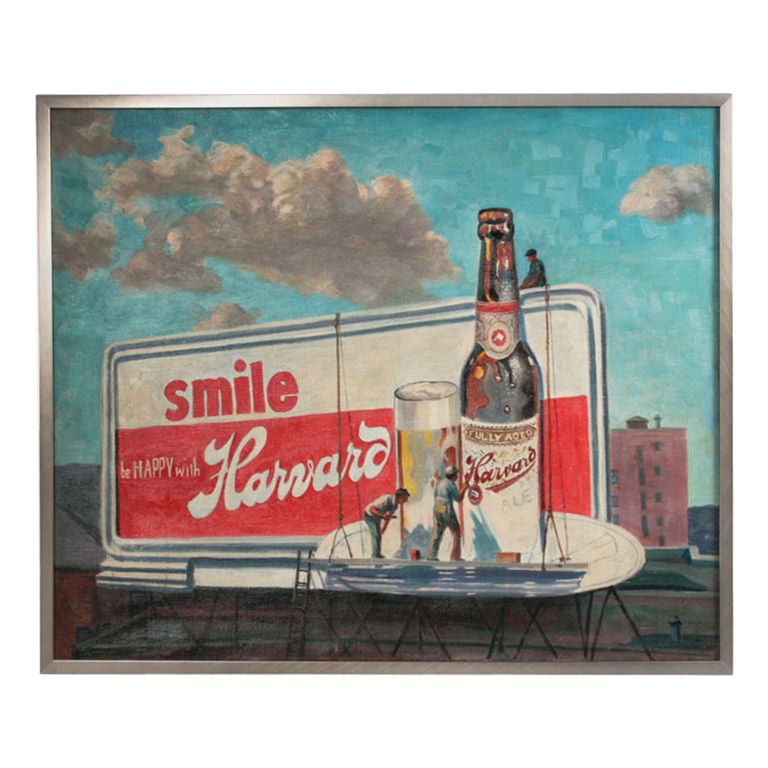 Harvard Beer Billboard Painting For Sale