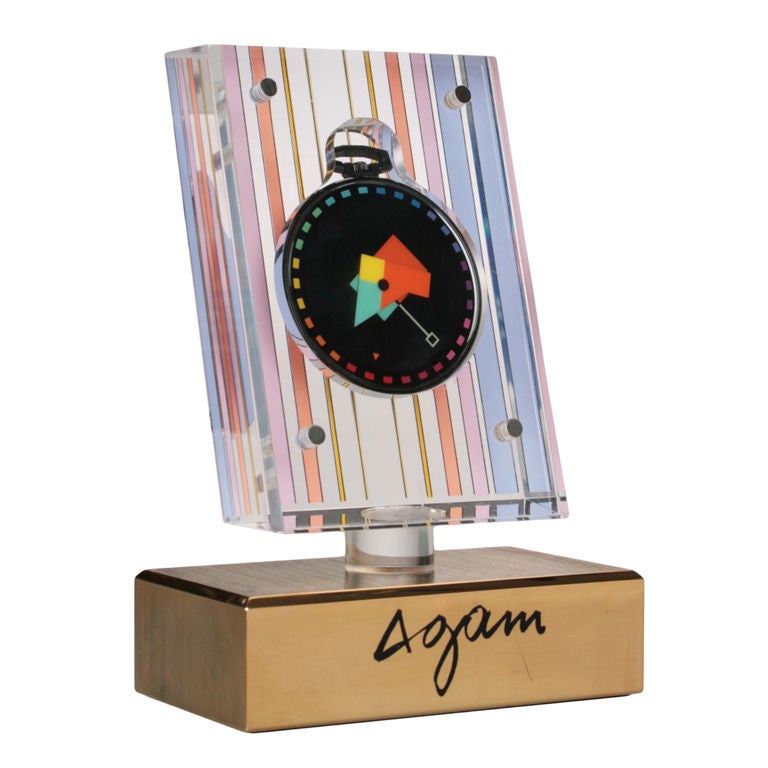 Agam for Movado Rainbow Series Pocket Watch in Display For Sale