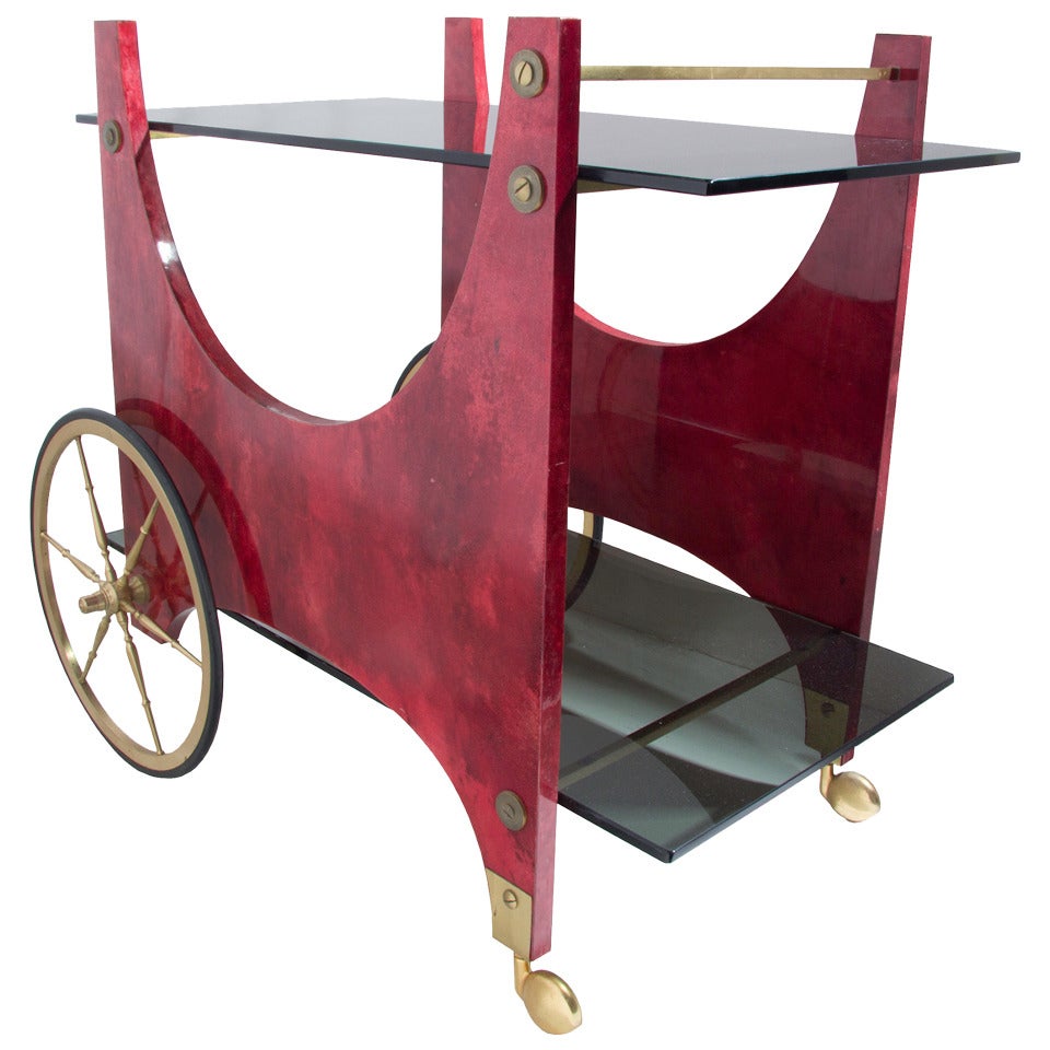 Aldo Tura Bar Cart, Trolley For Sale
