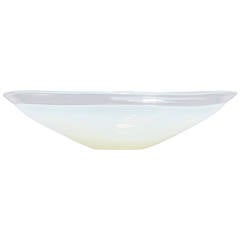 Large Opalescent Glass Centerpiece Bowl