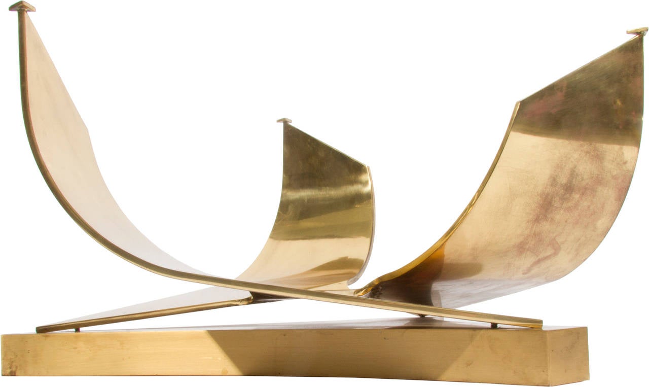 Late 20th Century Coronet Brass Coffee Table by Ron Seff