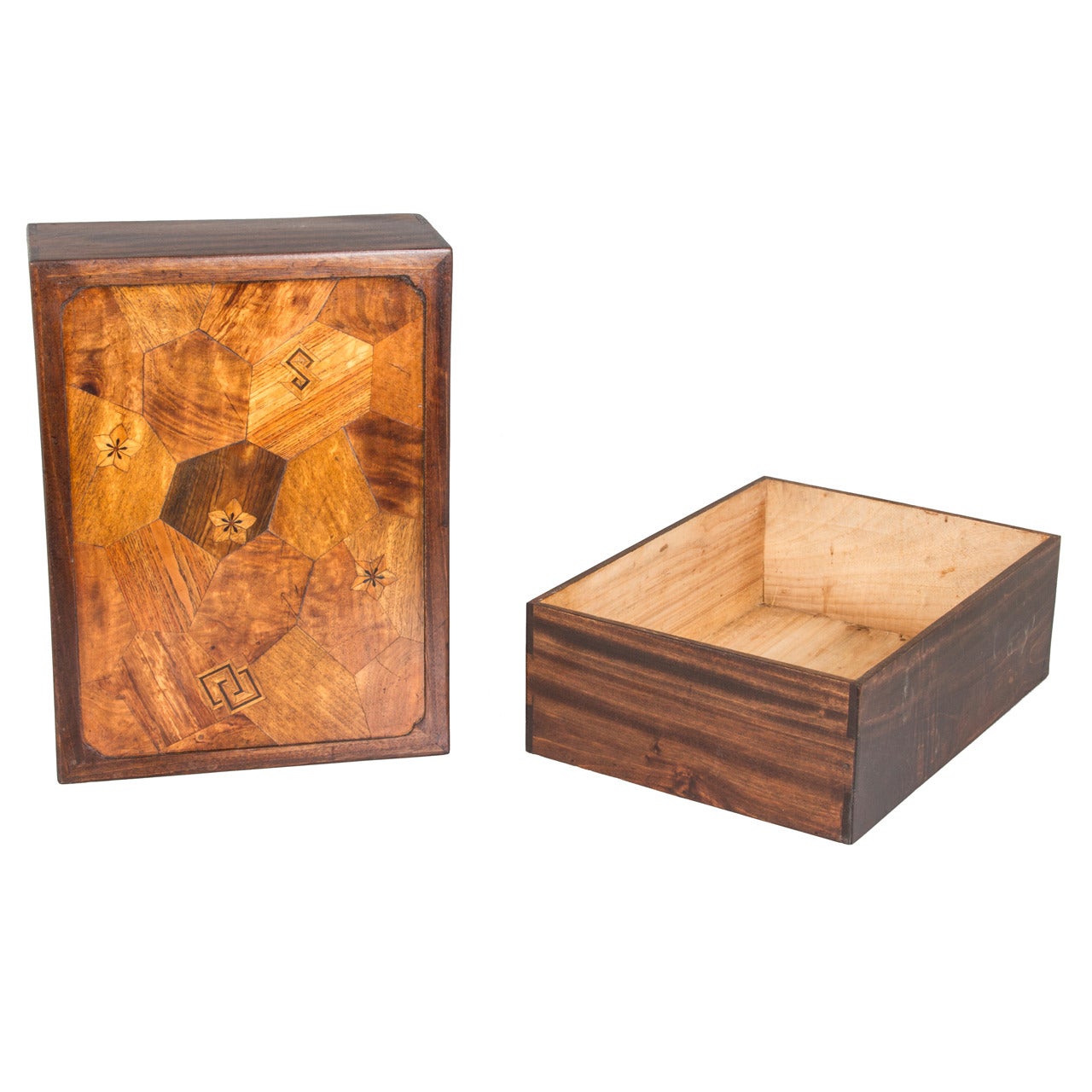 Japanese Marquetry 19th Century Writing Box For Sale