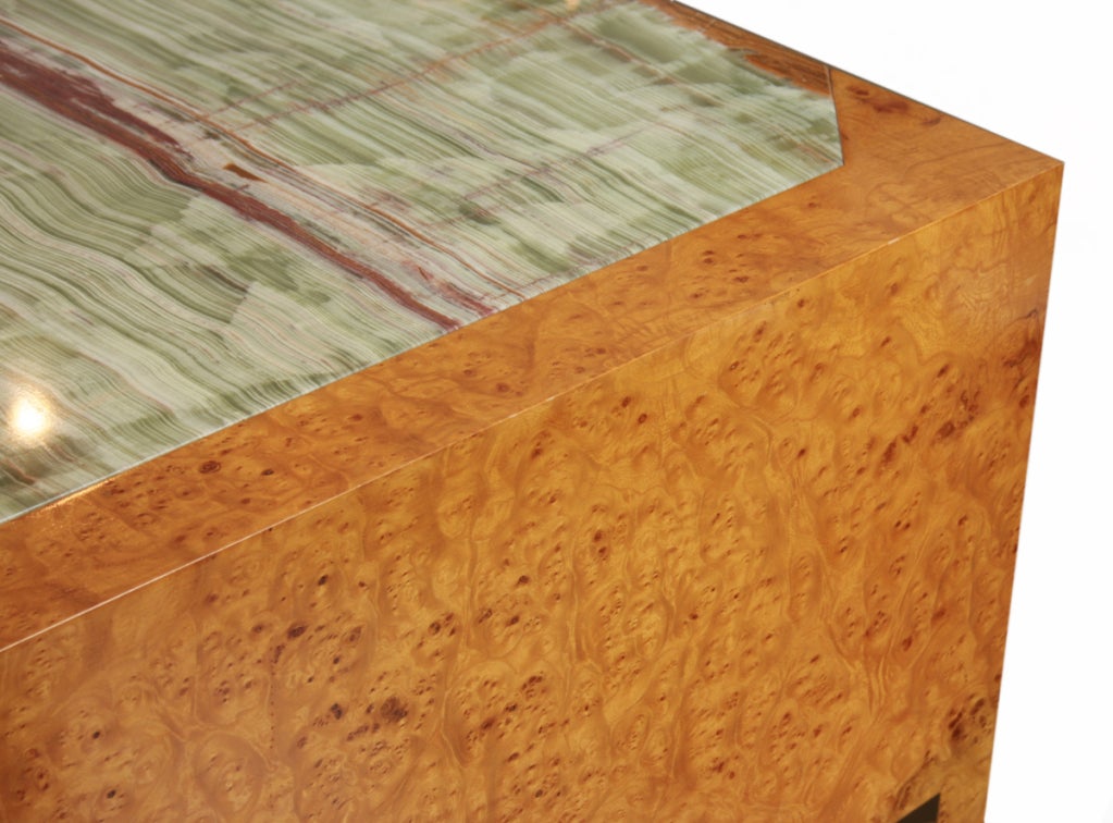 Custom Burl Wood Desk with Onyx Top 2