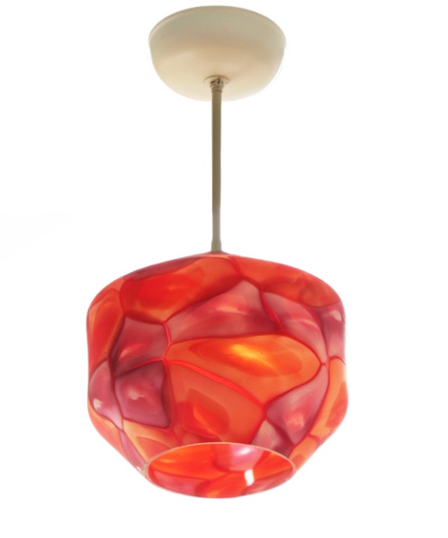 Vibrant Ermanno Toso Nerox Italian Glass Hanging Fixture