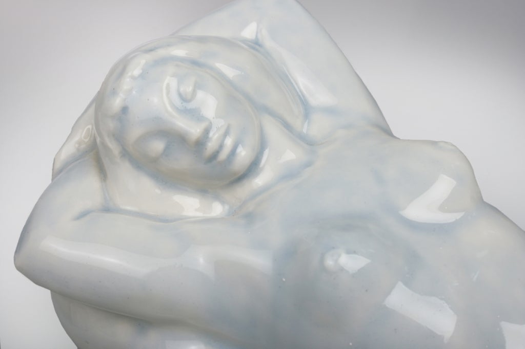 Art Deco Ceramic Reclining Nude by Wheeler Williams