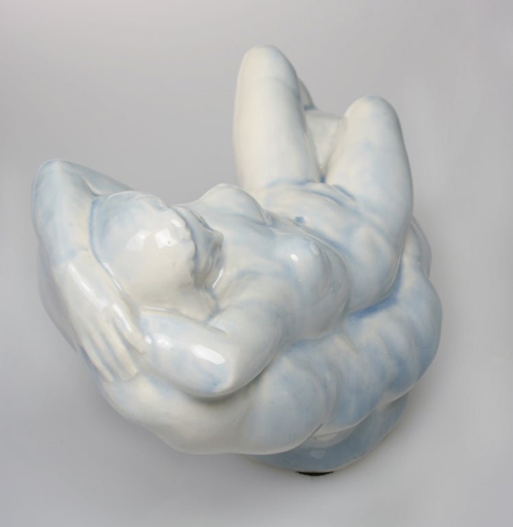 Mid-20th Century Art Deco Ceramic Reclining Nude by Wheeler Williams For Sale