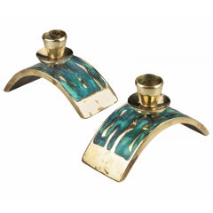 Pepe Mendoza  Arched Modernist Candlesticks
