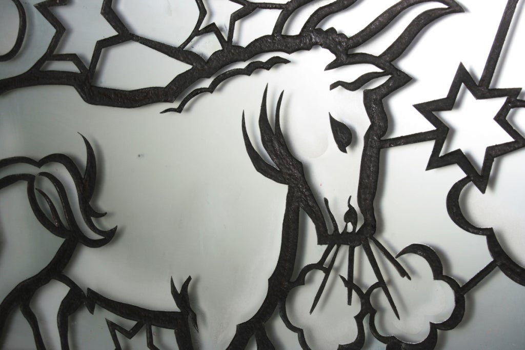 Art Deco Astrological  Symbol  of Taurus the Bull In Excellent Condition For Sale In Chicago, IL