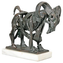 "Standing Ram"  Bronze Sculpture by John Kearney