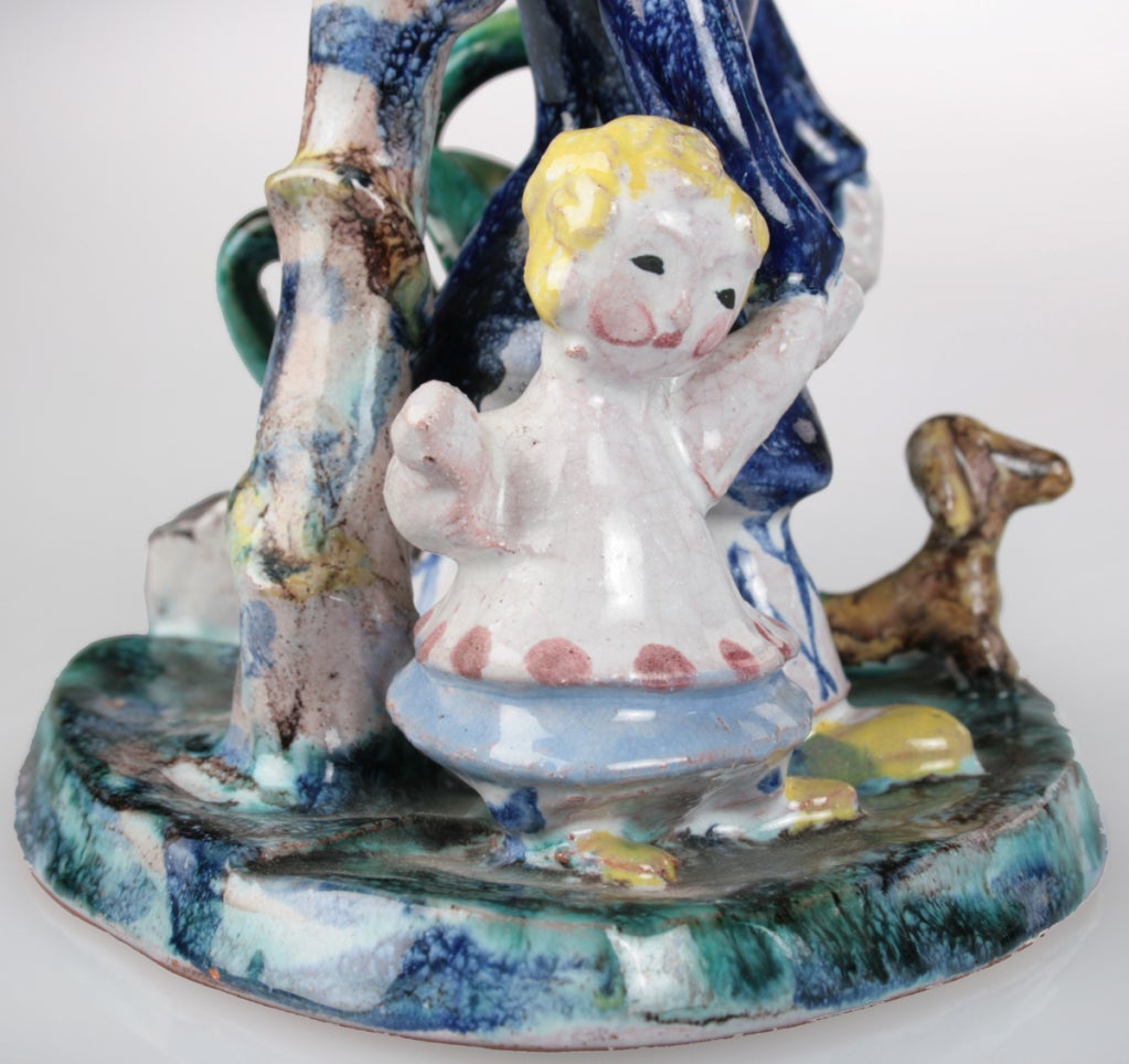 Mid-20th Century Suzi Singer Weiner Werkstatte Figural Ceramic Sculpture For Sale
