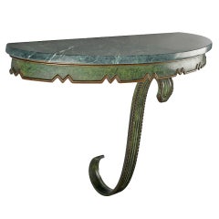 Art Deco Bronze Patinated Console in The Style of Carl Sorensen