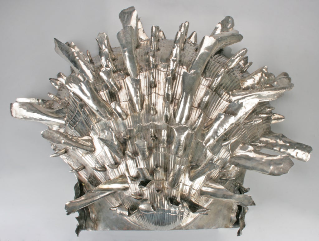 Large Portuguese Silver Sculptural Shell Bowl by David Ferreira 1