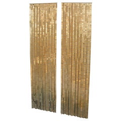 Vintage Paco Rabannne Space Curtains Copper Gold to Silver
