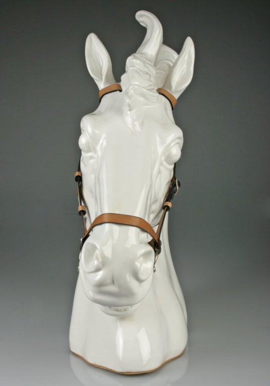Italian Ceramic Horse Head by Gucci 1