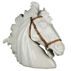 Italian Ceramic Horse Head by Gucci