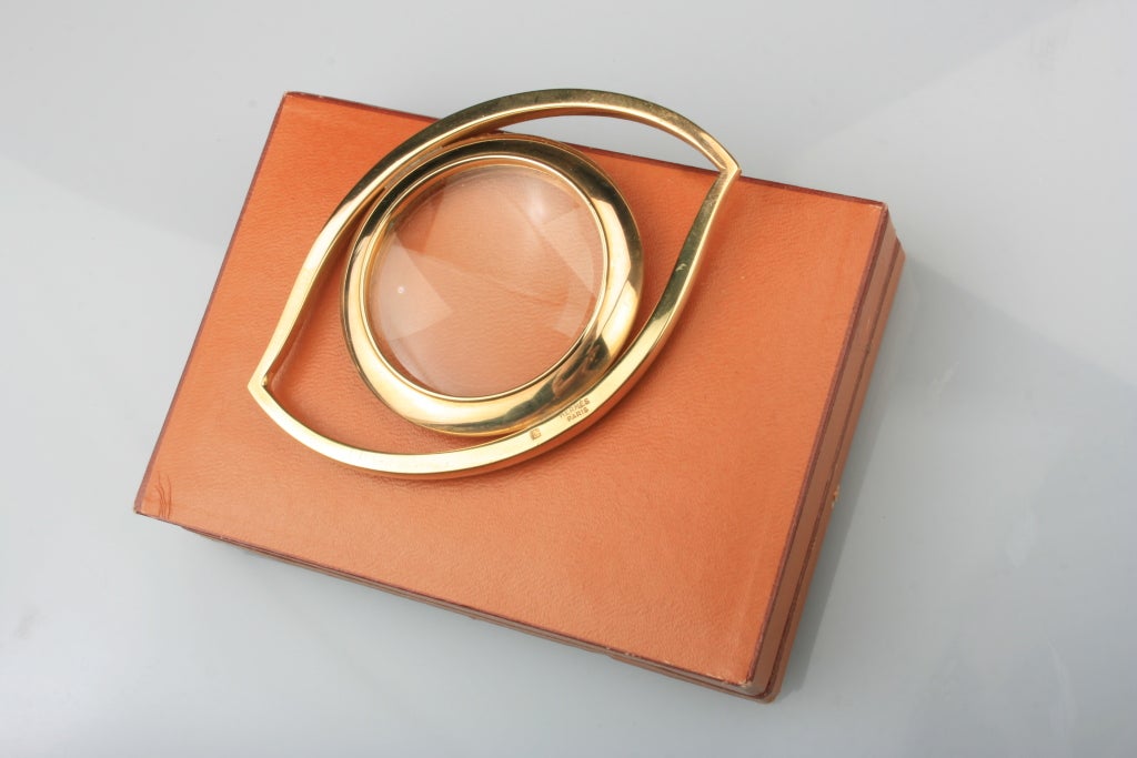 French Hermes Magnifying Glass  