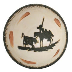 Picasso Hand Painted Fine Ceramic  Bowl  "Picador"