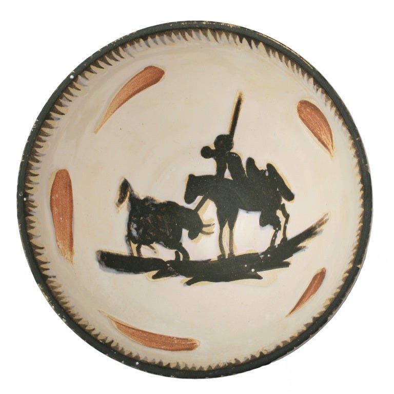Picasso Hand Painted Fine Ceramic  Bowl  "Picador"