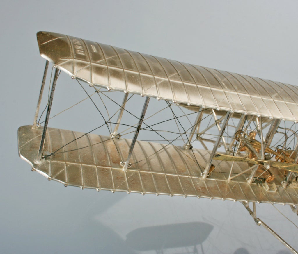 Wood Sterling Silver Wright Brothers Flyer