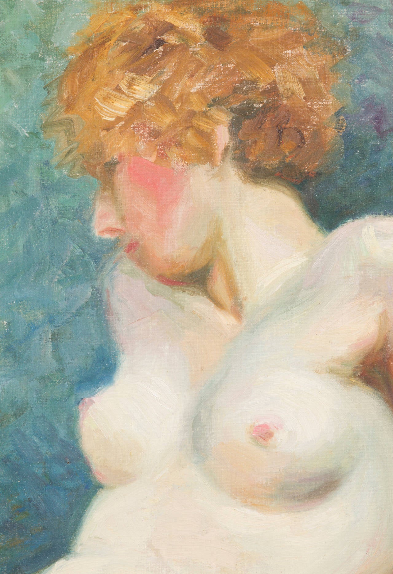 American Nude Painting by L. Charlton For Sale