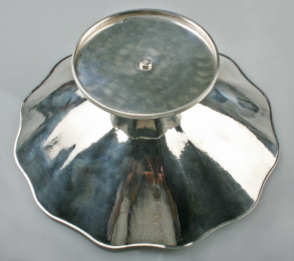 Mid-20th Century Modernist Art Deco Silver Footed Centerpiece Bowl by Franz Bibus