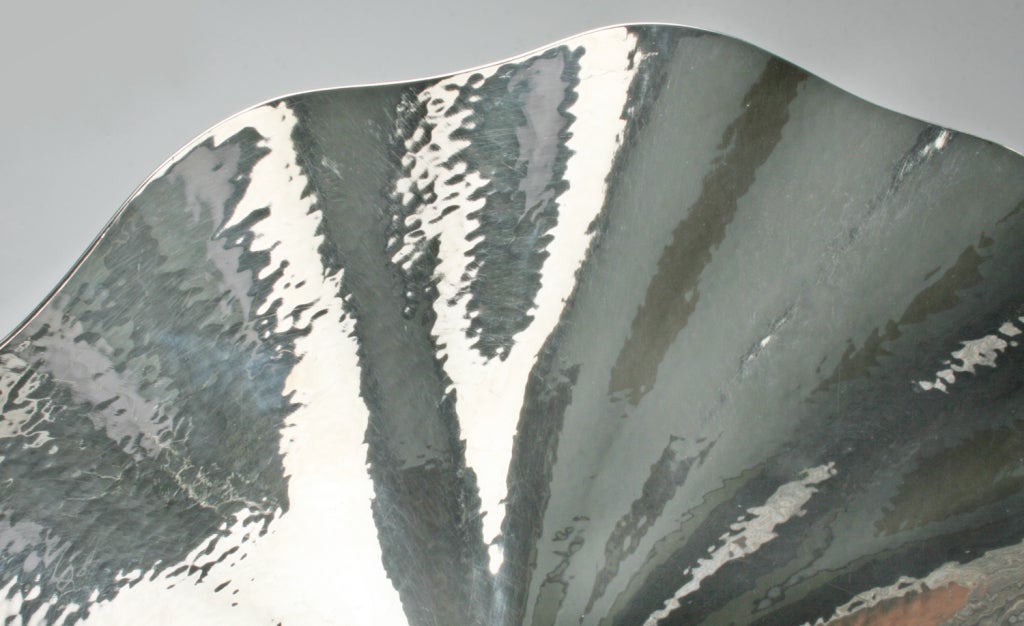 Modernist Art Deco Silver Footed Centerpiece Bowl by Franz Bibus 1