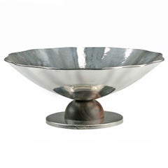 Modernist Art Deco Silver Footed Centerpiece Bowl by Franz Bibus