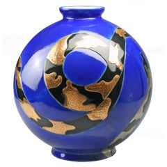 Ceramic Snake Vase by Danillo Curetti for Longwy