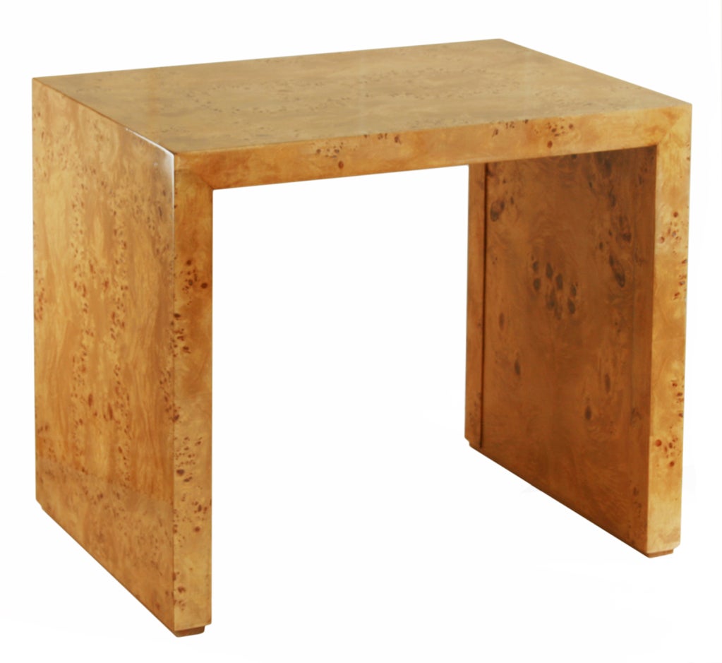 Late 20th Century Beautiful Burled Wood Nesting Tables  by Milo Baughman For Sale
