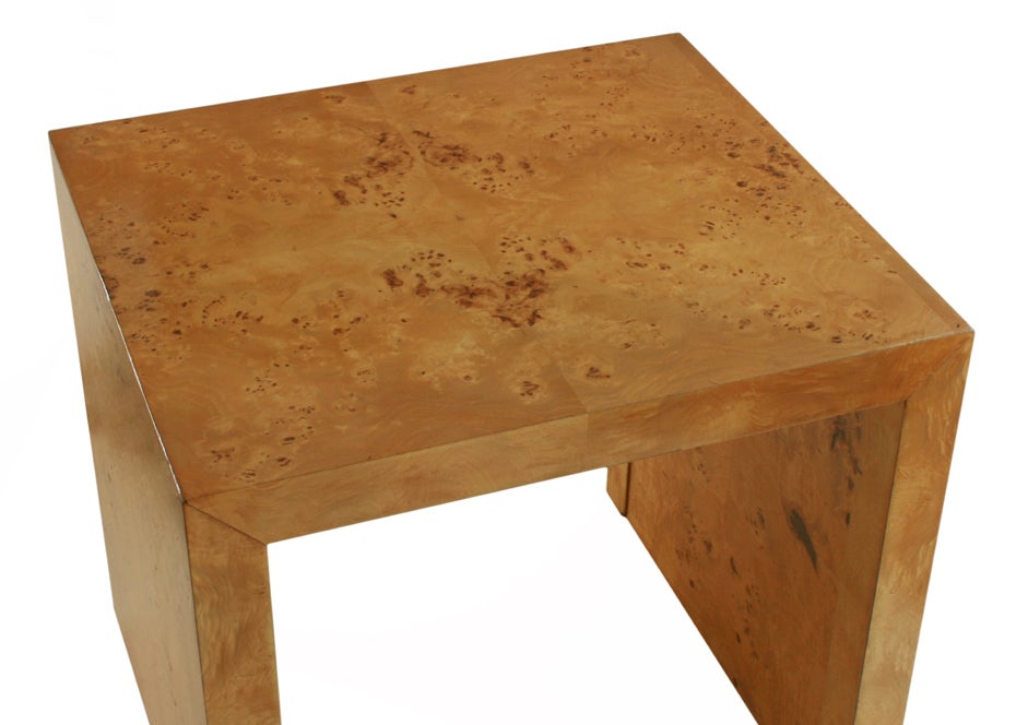 Beautiful Burled Wood Nesting Tables  by Milo Baughman For Sale 4