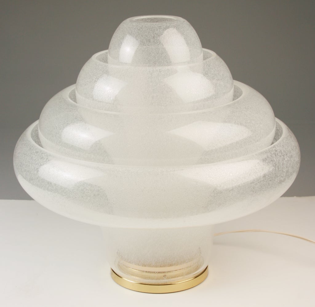 Mid-20th Century Carlo Nason Lotus Lamp  for Mazzega Lamp