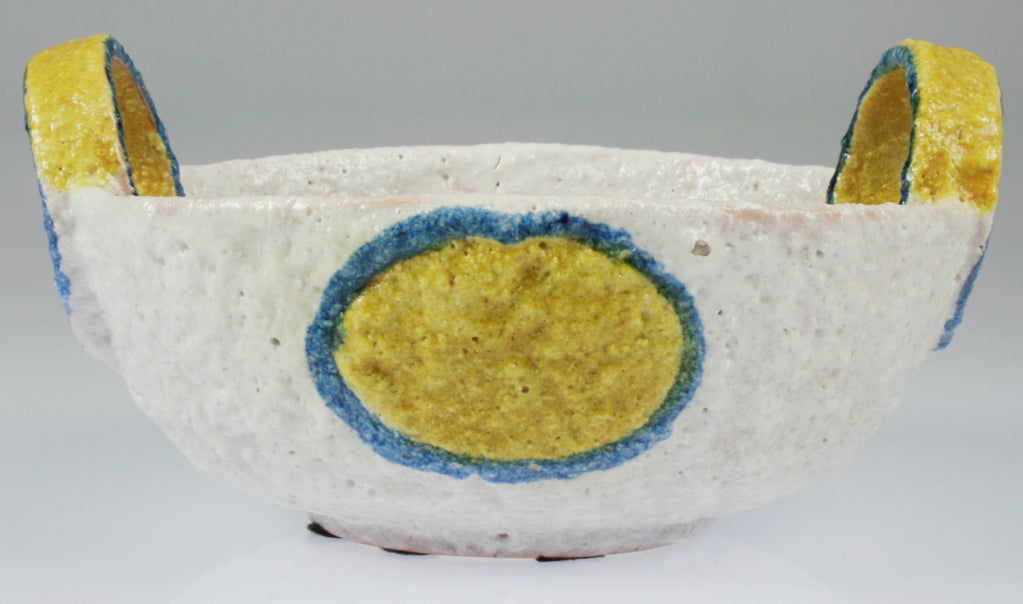 Italian Ceramic Optical Bowl by Gambone for Raymor 1