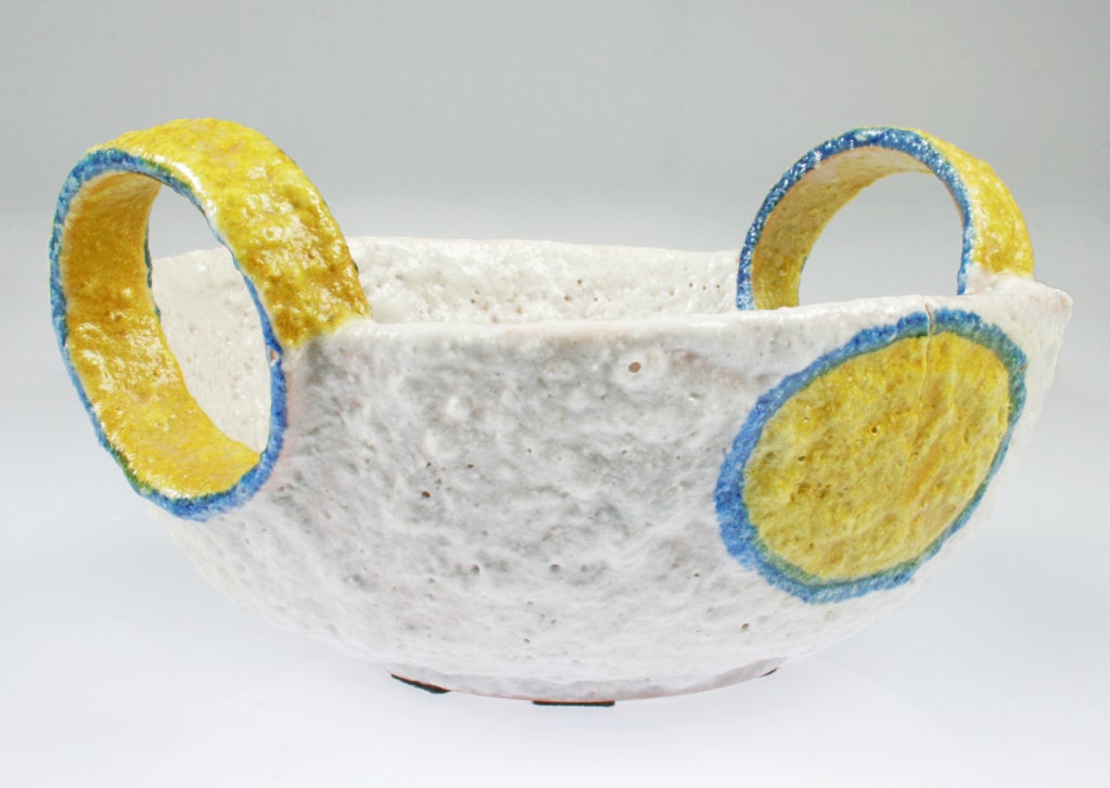 Italian Ceramic Optical Bowl by Gambone for Raymor 2