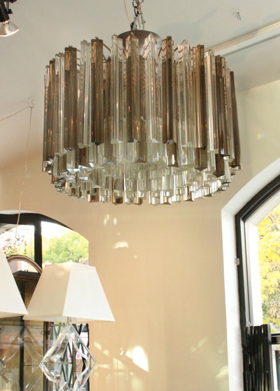 Crystal 1970's  Venini for Camer  Glass Chandelier