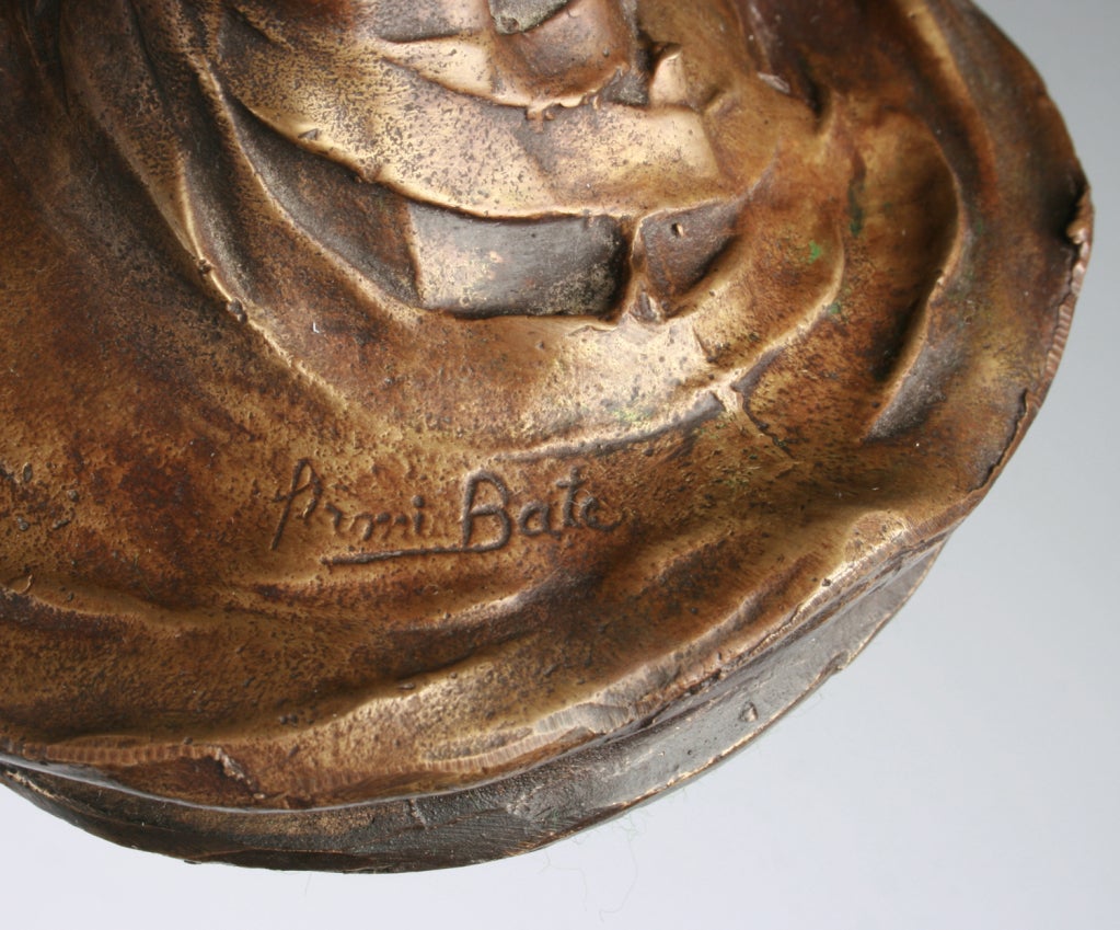 Monumental  Bronze Art Nouveau Candleabra by Firmin Bate 2