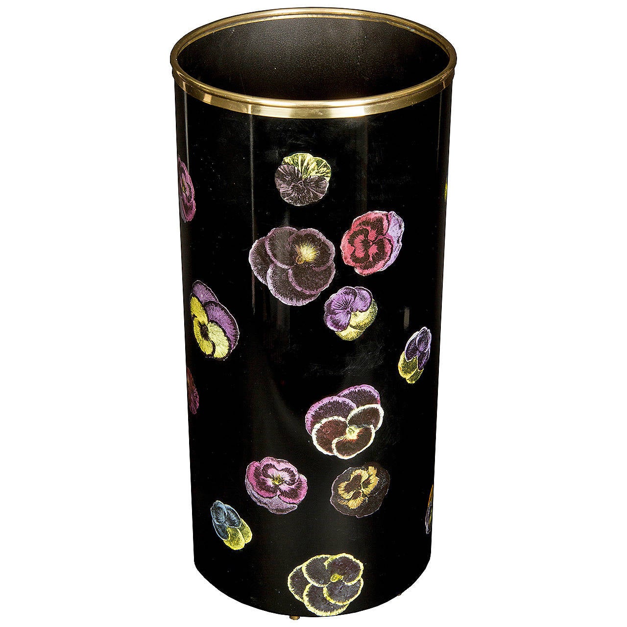 Early Fornasetti Umbrella Stand "Viole Sparse" at 1stdibs