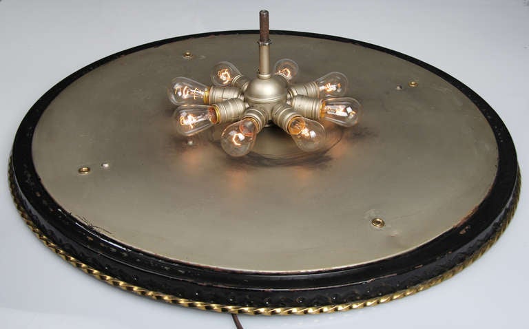 20th Century Large Art Deco Ceiling Fixture with Medallions Possibly Oscar Bach