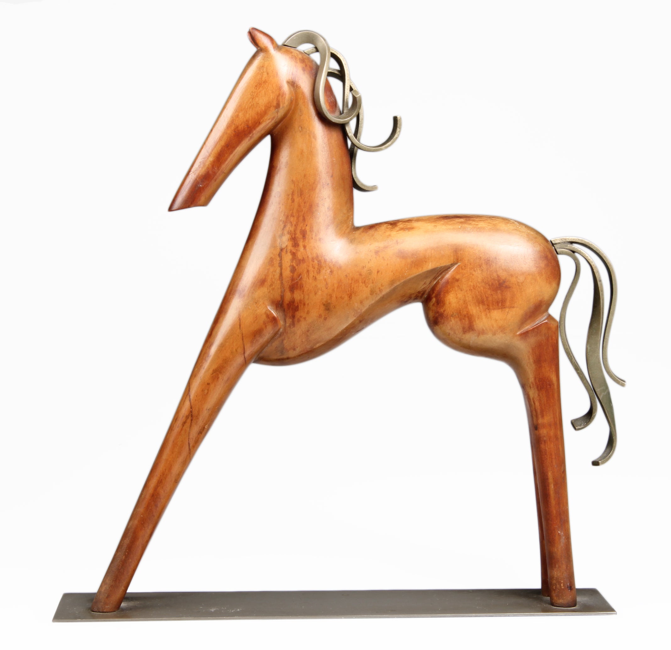 Art Deco Wood Horse Hagenauer Style Sier Kunst