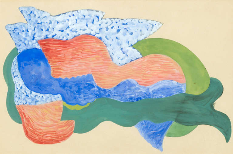 This is a biomorphic abstract by Chicago Art Institute Painter,
Helen Noel. It has a very aquatic feel.