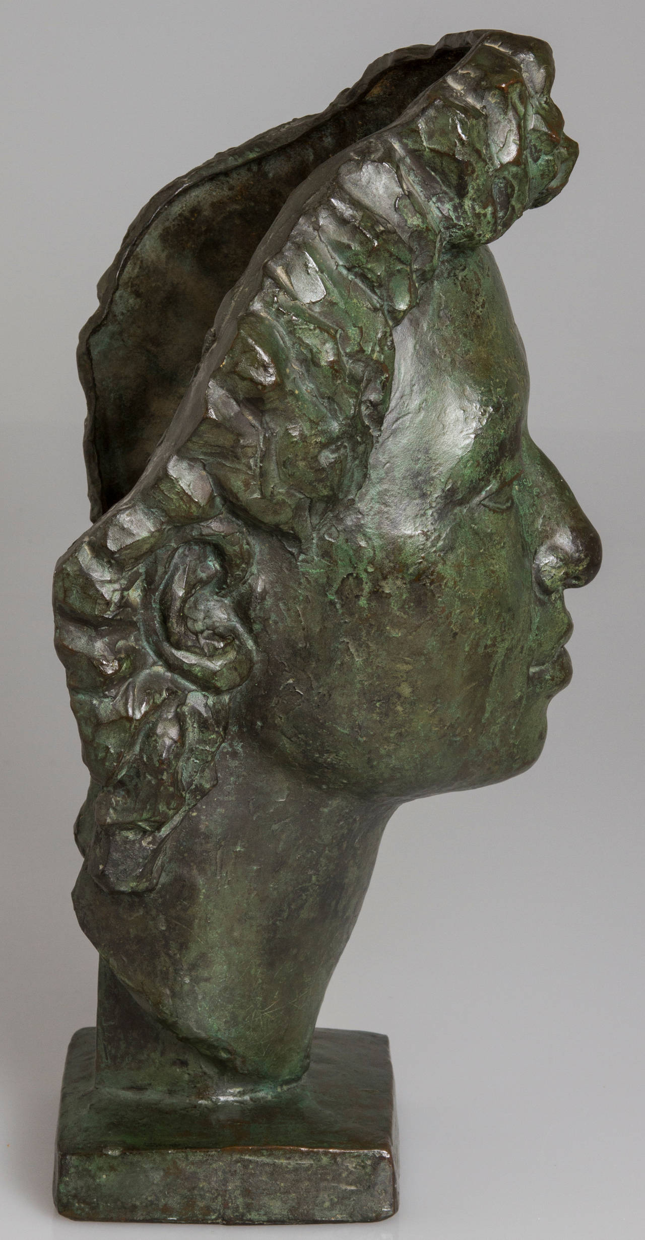 Mid-20th Century Abbott Pattison Bronze Sculpture, Portrait of His Wife