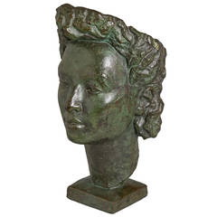 Abbott Pattison Bronze Sculpture, Portrait of His Wife