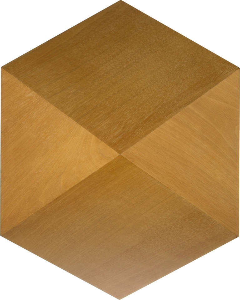 American Karl Springer Geometric  Side Table